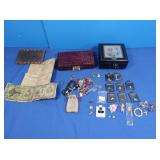 WWII Ration Books, Oriental Money, Jewelry, Boxes
