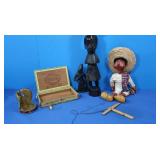 Carved Wood Statue, Ethnic Souviners