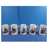 5 Norman Rockwell Mugs
