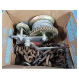 Hand Winch-1,000lb Cap, 1/2"Chain &More