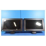 2 Computer Monitors, 13", No Power Cord or Stand