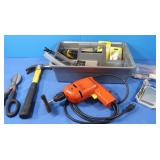3/8" Power House Drill, Tin Snips, Hammer &More