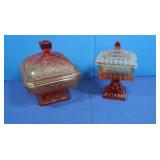 Vintage Amberina Candy Dishes