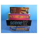 4 Games- Scene It, Picture Picture &More