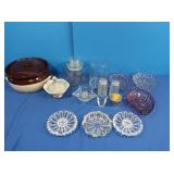 Crystal Candle Holders, Glassware &Pottery
