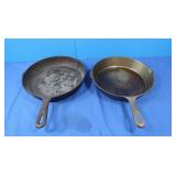 Cast Iron Skillets, One Marked 8S