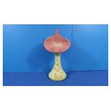 Vintage Fenton Handpainted Signed Vaseline Glass