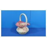 Vintage Fenton Handpainted Signed Vaseline Glass