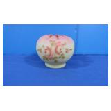 Vintage Fenton Handpainted Signed Vaseline Glass