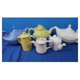 2 Vintage Aladdin Pots, Yellow Pot, Creamer,