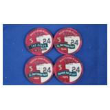 Count of 4, $5 Ballys Park Place Willie Mays