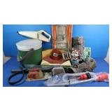 Coleman Bucket, Eureka Mini Mite Vacuum, Lawn