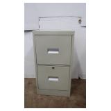 2 Drawer Filing Cabinet, Metal, 15x14x28"