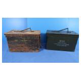 Vintage Ammo Boxes, Metal