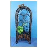 23" H 7 Wine Bottle Rack w/Decorative Scroll