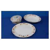 Vintage Hall Jewel Tea Autumn Leaf- Platters,