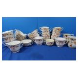 Vintage Hall Jewel Tea Autumn Leaf- Mugs,
