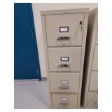 4 Drawer HON Filing Cabinet 18x25x53 w/Key