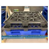 3 Plastic Pallets-2)-48"x48"x6", 1 slight smaller