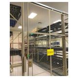Sliding Gate w/2 Sets of Pallet Racking w/Contents
