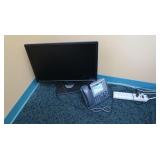 Dell Monitor, Cisco Phone, Power Strip