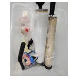 2 Plastic Wrappers, Tape Dispenser w/Tape&more