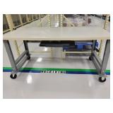 Rolling Work Table w/Computer Stand 72x36x36