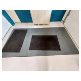 3 Indoor Rugs, Rubber Back--Blue 144x73, Black
