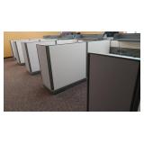 Cubicles-Center Wall Connects 7 Cub w/8 Desks, 9
