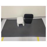 Anti-Fatigue Mat(72x35), Step Stool&Trash Can