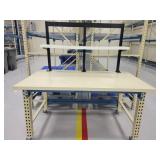 Heavy Duty Work Table on Wheels w/Shelf-72x42x72"