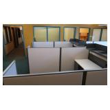 4 Cubicle Section-4 Desks, 6 Walls, 1