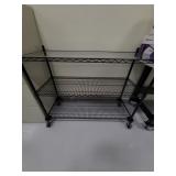 Rolling 3 Shelf Cart 48x18x37