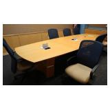 Conference Table w/8 Mesh Chairs-Power &