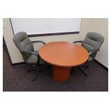 Round Table (41.5Dx30"H) & 2 Office Chairs