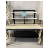 Workstation on Casters w/Built-on Shelf 72x42x72