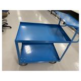 Blue HD Metal Work Cart w/Writing Shelf 44x24x59