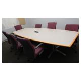 Conference Table w/7 Chairs-Table has Electric