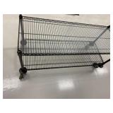 Wire Shelves, Plexiglass Liner, on Casters