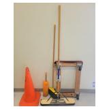 JobSite Push Broom, Furniture Dolly, Cones&more