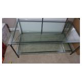 Glass Coffee Table w/Metal Frame-4