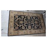 Area Rug hand tufted-India 100% Wool-Black/Gold