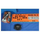 40 Pc SAE Tap & Die Set, Masonry Drilling Attach&