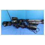 Camera Tripod, Olympus OM2 Camera, 2 Vivitar