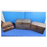 Vintage Decorative Boxes-Wood/Wicker