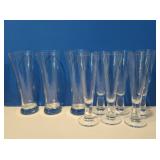 9 Pilsner Glasses(3 lg, 6 smaller)