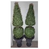 2 Artificial Flowers, Pots 57"H