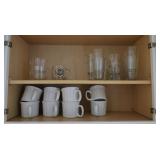 Contents of Shelf-Lg Cup, Glasses, Candy Dish