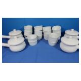 4 Crofton 16 oz Porridge Pots & 16 Dessert Cups