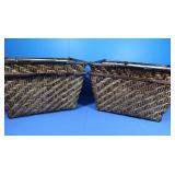 4 Cloth Lined Decorative Baskets